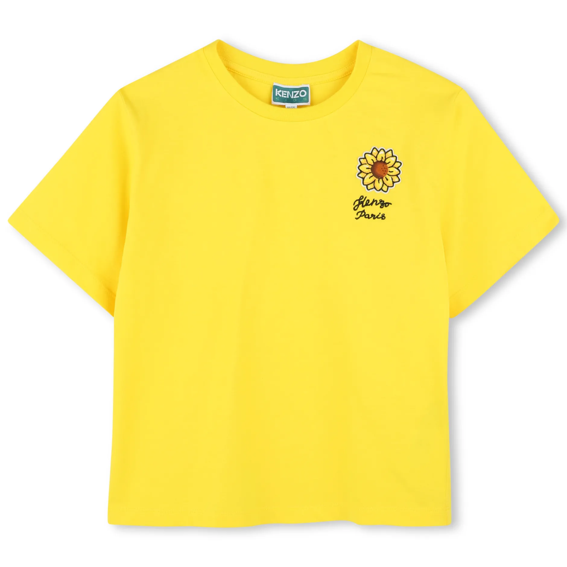 Online KENZO KIDS T-shirt avec badge et broderie JAUNE TAXI