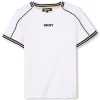 Clearance DKNY T-shirt avec bandes colorées BLANC