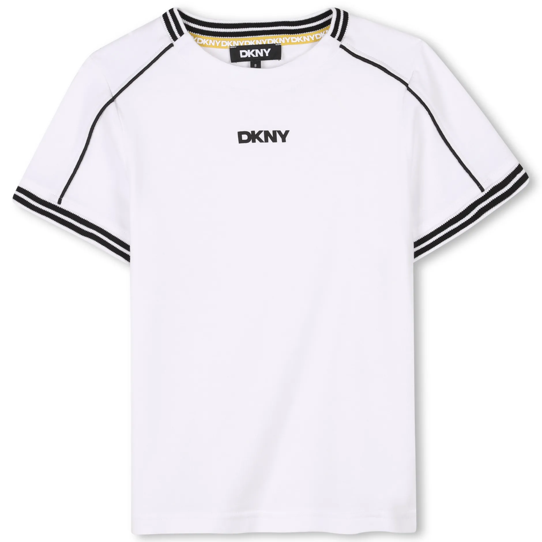 Clearance DKNY T-shirt avec bandes colorées BLANC