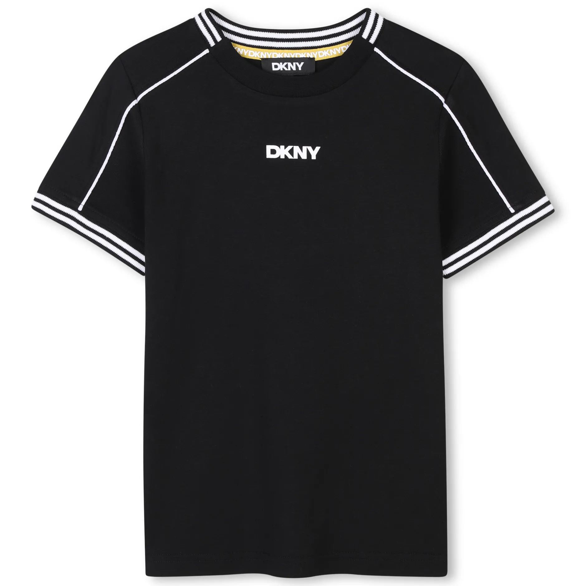 Outlet DKNY T-shirt avec bandes colorées BLACK