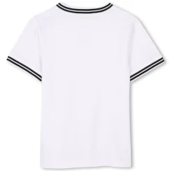 Clearance DKNY T-shirt avec bandes colorées BLANC