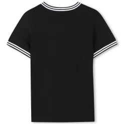 Outlet DKNY T-shirt avec bandes colorées BLACK
