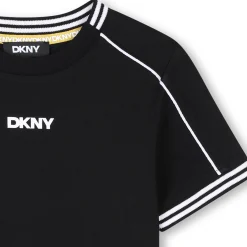 Outlet DKNY T-shirt avec bandes colorées BLACK
