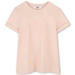 Best CHLOE T-shirt avec broderie logo PETAL PINK