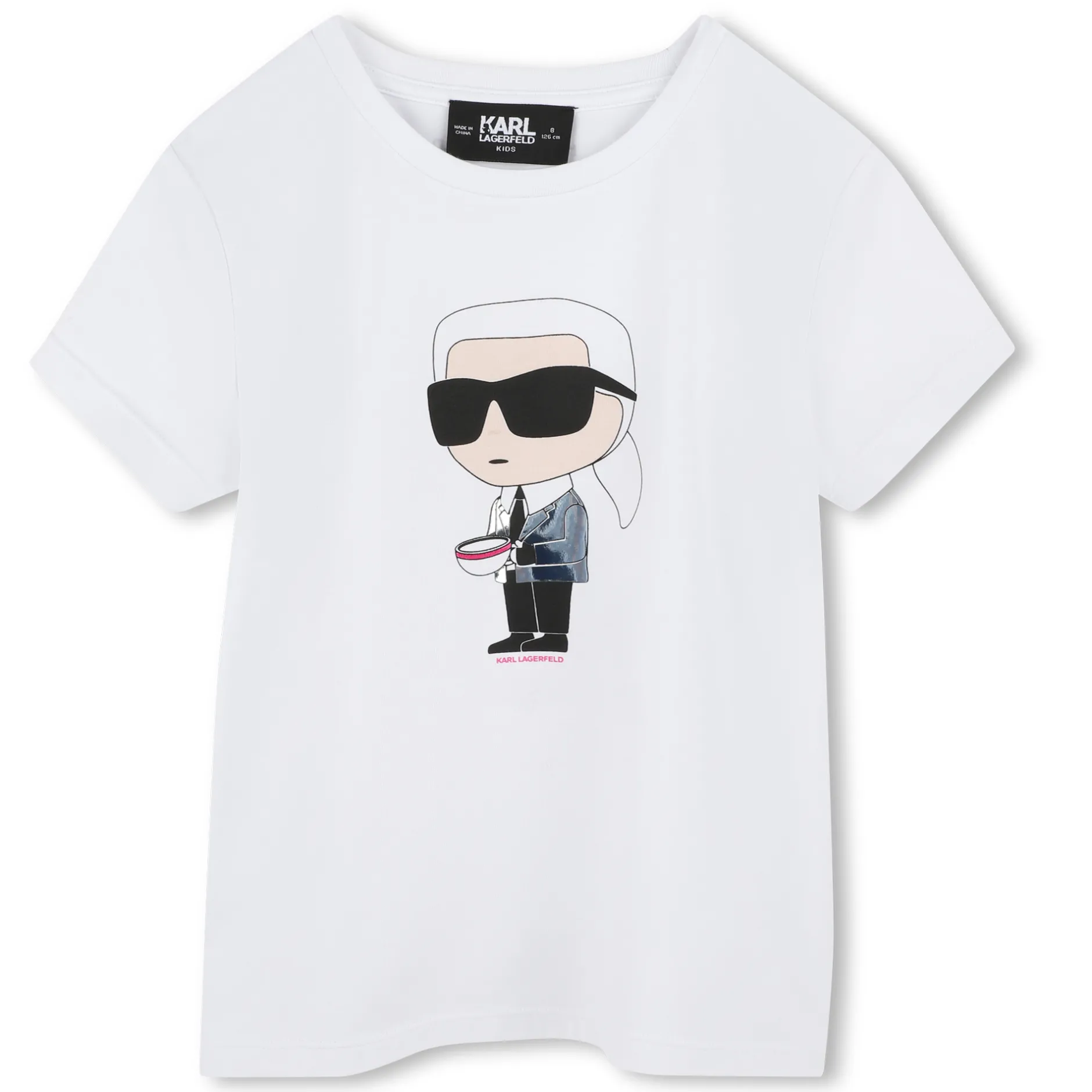 Outlet KARL LAGERFELD KIDS T-shirt avec imprimé BLANC