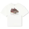 Fashion LANVIN T-shirt avec imprimé baskets OFFWHITE