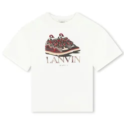 Fashion LANVIN T-shirt avec imprimé baskets OFFWHITE
