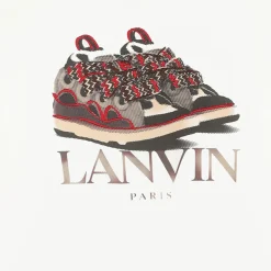 Fashion LANVIN T-shirt avec imprimé baskets OFFWHITE