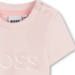 Online BOSS T-shirt avec imprimé brillant BABY PINK