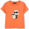 Fashion KARL LAGERFELD KIDS T-shirt avec imprimé placé POPPY RED