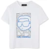Best KARL LAGERFELD KIDS T-shirt avec imprimé placé BLANC
