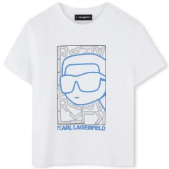 Best KARL LAGERFELD KIDS T-shirt avec imprimé placé BLANC