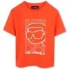 Sale KARL LAGERFELD KIDS T-shirt avec imprimé placé PAPAYE