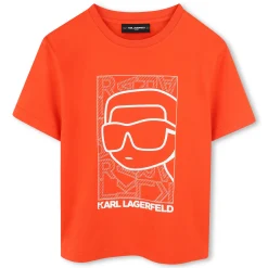 Sale KARL LAGERFELD KIDS T-shirt avec imprimé placé PAPAYE
