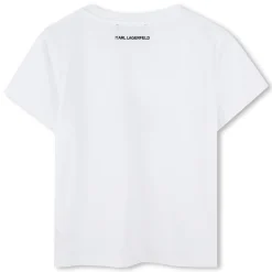 New KARL LAGERFELD KIDS T-shirt avec imprimé placé BLANC