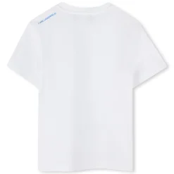 Best KARL LAGERFELD KIDS T-shirt avec imprimé placé BLANC