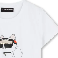 New KARL LAGERFELD KIDS T-shirt avec imprimé placé BLANC