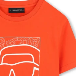Sale KARL LAGERFELD KIDS T-shirt avec imprimé placé PAPAYE