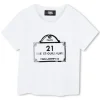 Best KARL LAGERFELD KIDS T-shirt avec imprimés BLANC