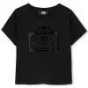 Discount KARL LAGERFELD KIDS T-shirt avec imprimés BLACK