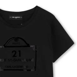 Discount KARL LAGERFELD KIDS T-shirt avec imprimés BLACK