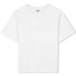 Best CHLOE T-shirt avec logo brodé OFFWHITE