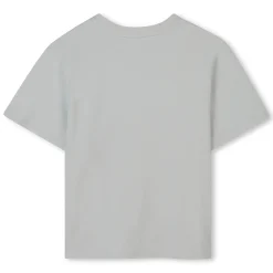 Fashion CHLOE T-shirt avec logo brodé MILKY GREEN