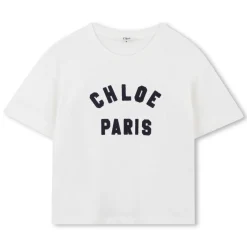 Discount CHLOE T-shirt avec logo contrastant OFFWHITE