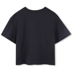 Discount CHLOE T-shirt avec logo contrastant BLEU AMIRAL