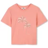 Best CHLOE T-shirt avec palmiers CORAIL