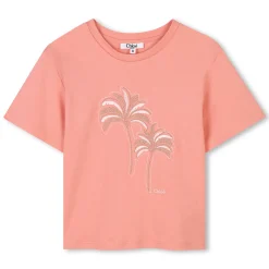 Best CHLOE T-shirt avec palmiers CORAIL
