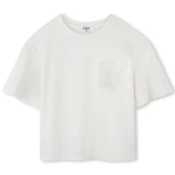 New CHLOE T-shirt avec poche poitrine OFFWHITE
