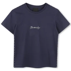 Hot GIVENCHY T-shirt avec strass INDIGO BLUE