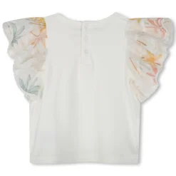 Discount CHLOE T-shirt bimatière OFFWHITE