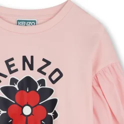 Sale KENZO KIDS T-shirt bimatière avec imprimé ENGLISH ROSE