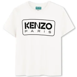 Sale KENZO KIDS T-shirt coton manches courtes OFFWHITE