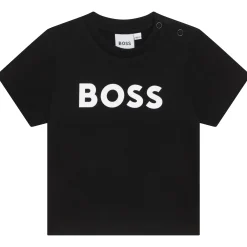 Online BOSS T-shirt coton manches courtes BLACK