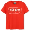 New KENZO KIDS T-shirt coton manches courtes ROUGE VIF