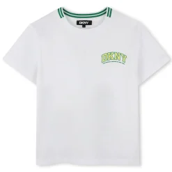Clearance DKNY T-shirt coton manches courtes BLANC