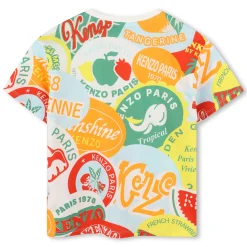 Hot KENZO KIDS T-shirt coton manches courtes MULTICO