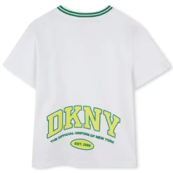 Clearance DKNY T-shirt coton manches courtes BLANC