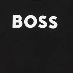 Online BOSS T-shirt coton manches courtes BLACK