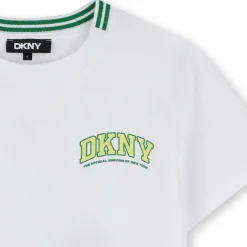 Clearance DKNY T-shirt coton manches courtes BLANC