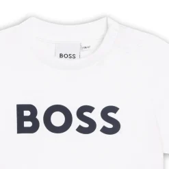 Discount BOSS T-shirt coton manches courtes BLANC
