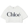 Hot CHLOE T-shirt court avec grand logo OFFWHITE