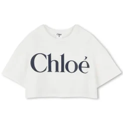 Hot CHLOE T-shirt court avec grand logo OFFWHITE