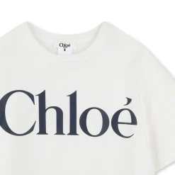 Hot CHLOE T-shirt court avec grand logo OFFWHITE