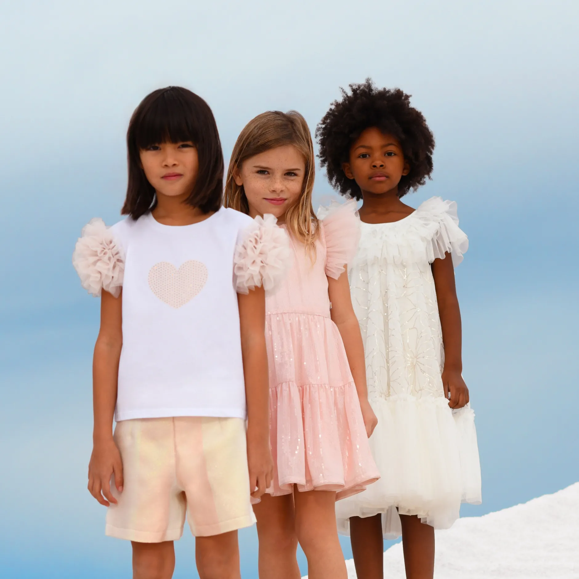 New BILLIEBLUSH T-shirt de cérémonie à volants BLANC