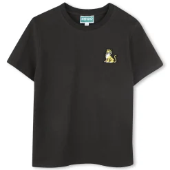 Hot KENZO KIDS T-shirt en coton à badge brodé SLATE