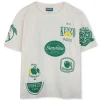 Outlet KENZO KIDS T-shirt en coton à col rond OFFWHITE